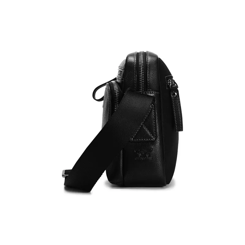 SEPTWOLVES Cow Leather Crossbody Bag Regular Men's Black-2