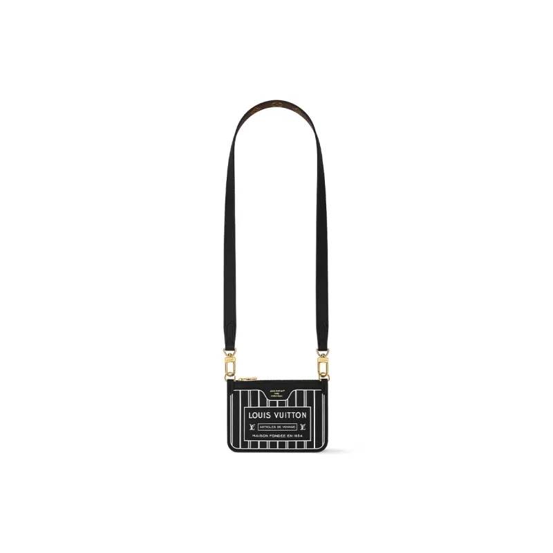 LOUIS VUITTON Neverfull Bandouliere Bb Inside Out Black/Monogram-3