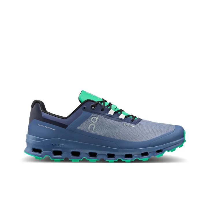 On Cloudvista Collection Cushioned Slip-Resistant Abrasion-Resistant Low-Top Running Shoes Men's Blue Green-1