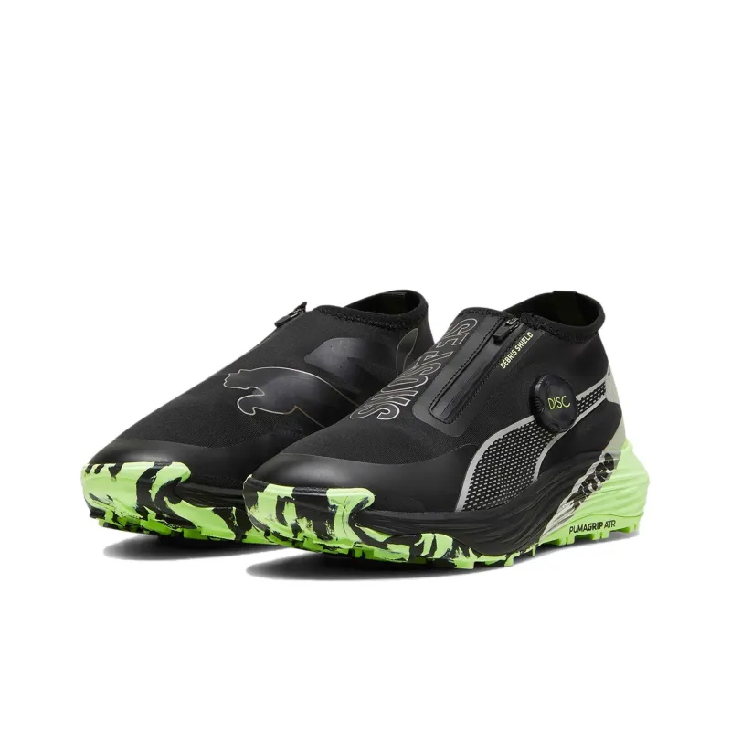 PUMA Voyage NITRO 3 Anti Slip Wear Resistant Mid Top Trail Running Shoes Women's Black Green-2