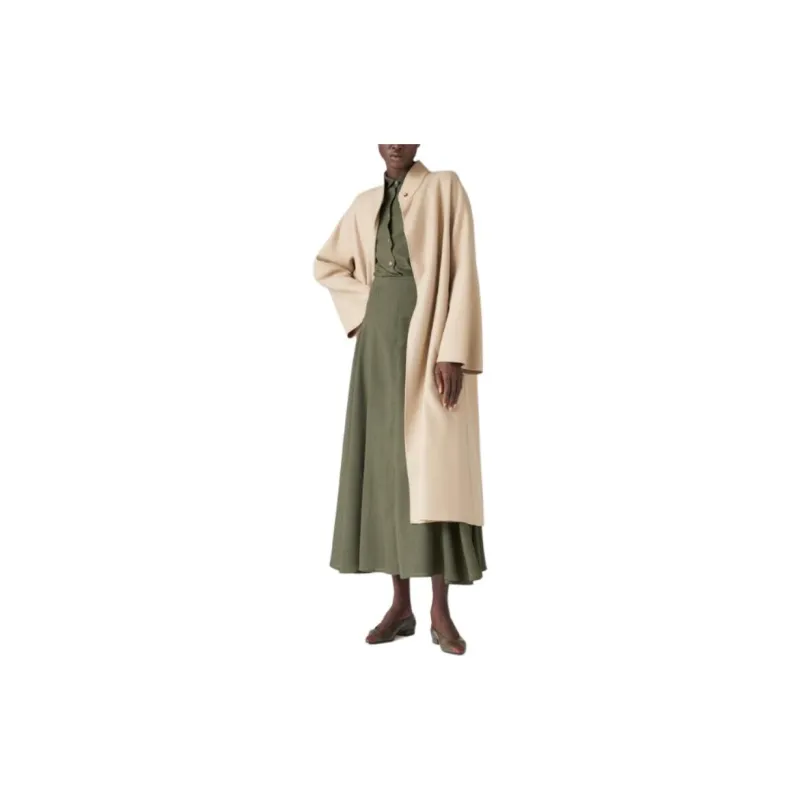 Loro Piana Flavia Skirt Casual Long Skirts Women's Green-2