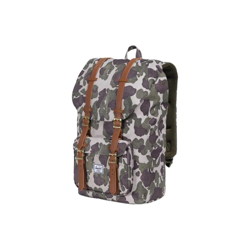 Herschel Polyester Laptop Bag Backpack Little America Large Size Unisex Frog Mania-1
