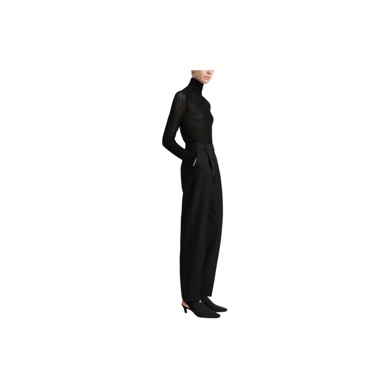TOTEME Single Pleat Tapered Trousers-3