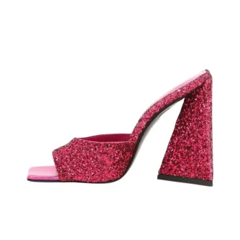 The Attico Devon Open Toe Glitter Sandals Women's