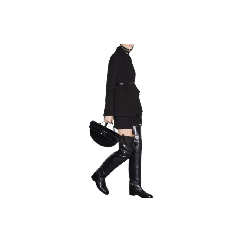 GUCCI Wool Crepe Short 'Black'-4