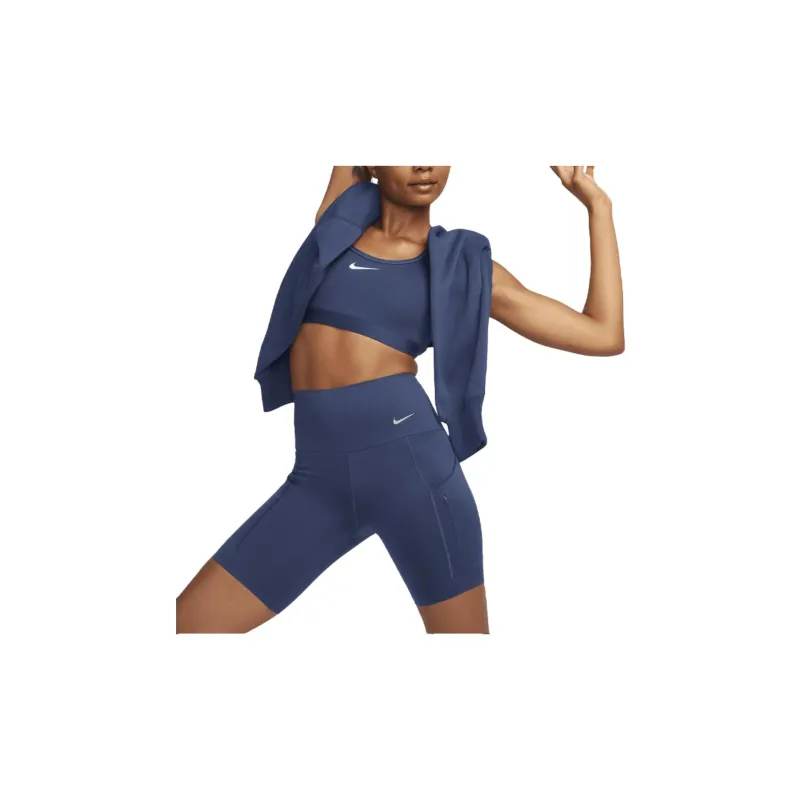 Nike Firm-Support High-Waisted 8' Biker Shorts With Pockets Casual Shorts Women's Midnight Navy-4