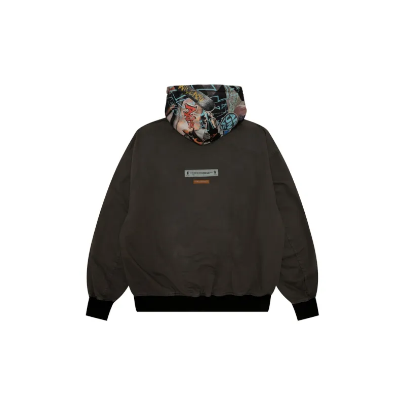 Aape Logo graffiti print Hooded Jacket-2