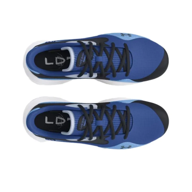Under Armour Lockdown 7 Slip Resistant And Breathable Low Top Basketball Shoes Unisex Blue-3