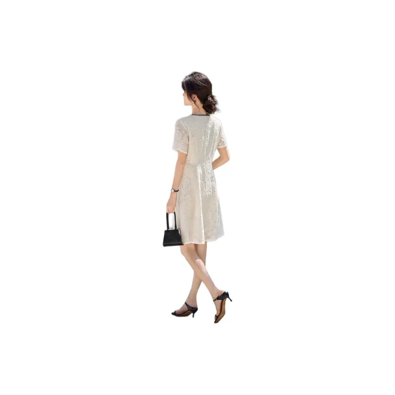 XWI Short Sleeved Dress Women's Ecru-3