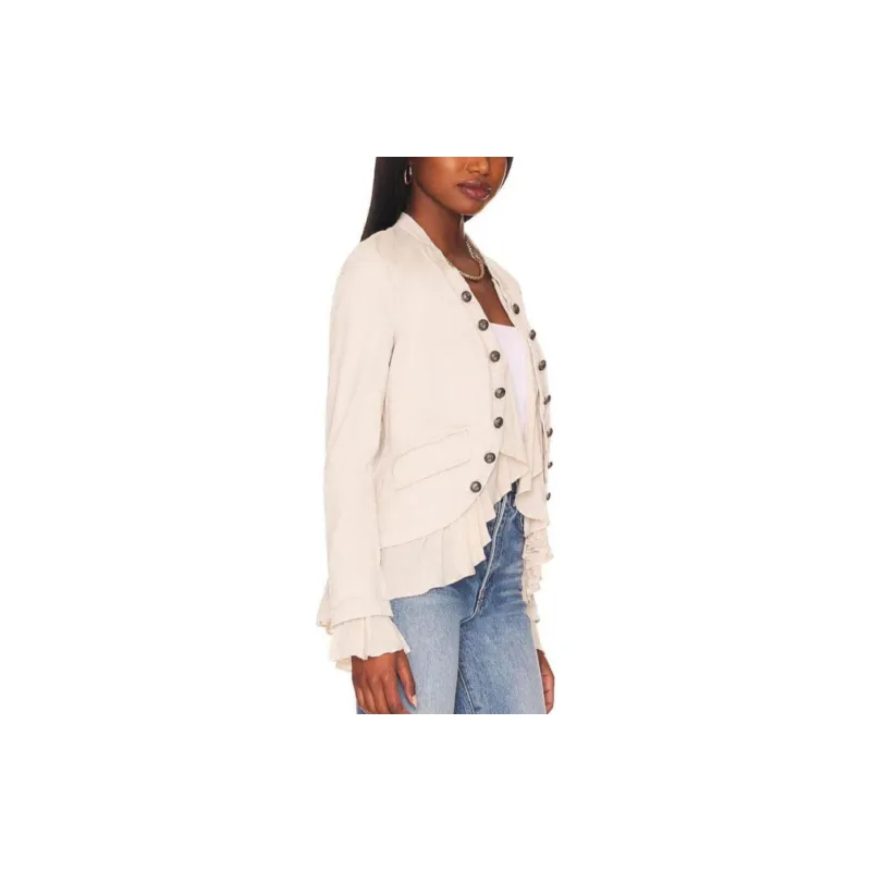 FREE PEOPLE Jackets Coats Women's Beige-1
