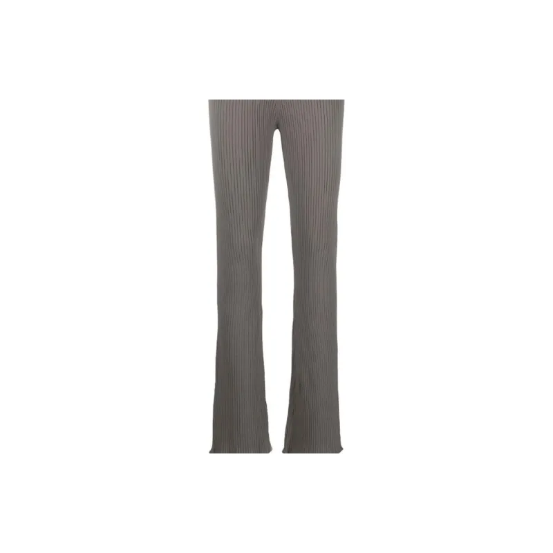 NANUSHKA Ribbed-knit Flared Trousers-4