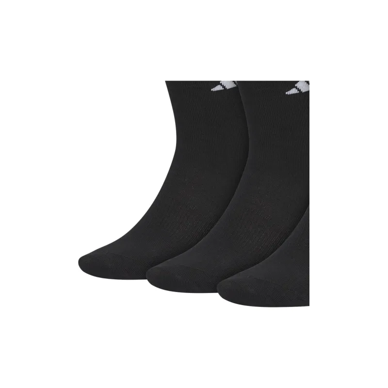 Adidas Mid Calf Socks Unisex Black 9 Double Loads-3