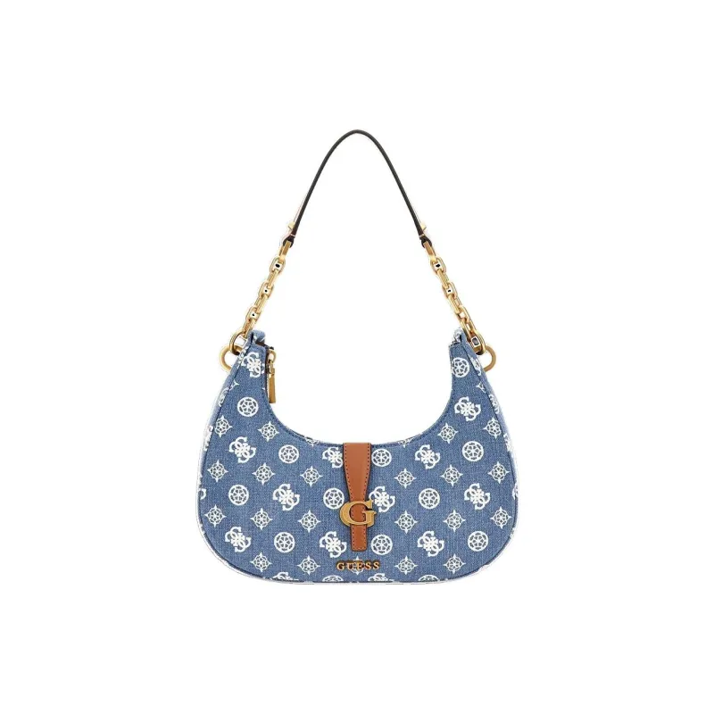GUESS Cotton Handbag Shoulder Bag Women's Denim Blue-0