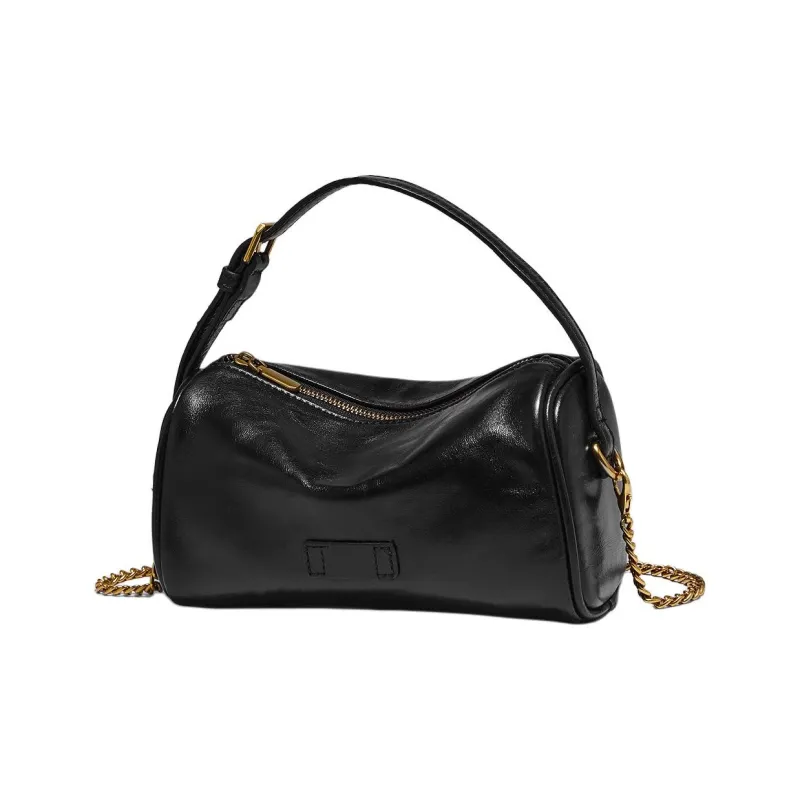 Marino Orlandi Cow Leather Bonded Synthetic Leather Shoulder Bag Regular Women's Black/Red/Khaki-0