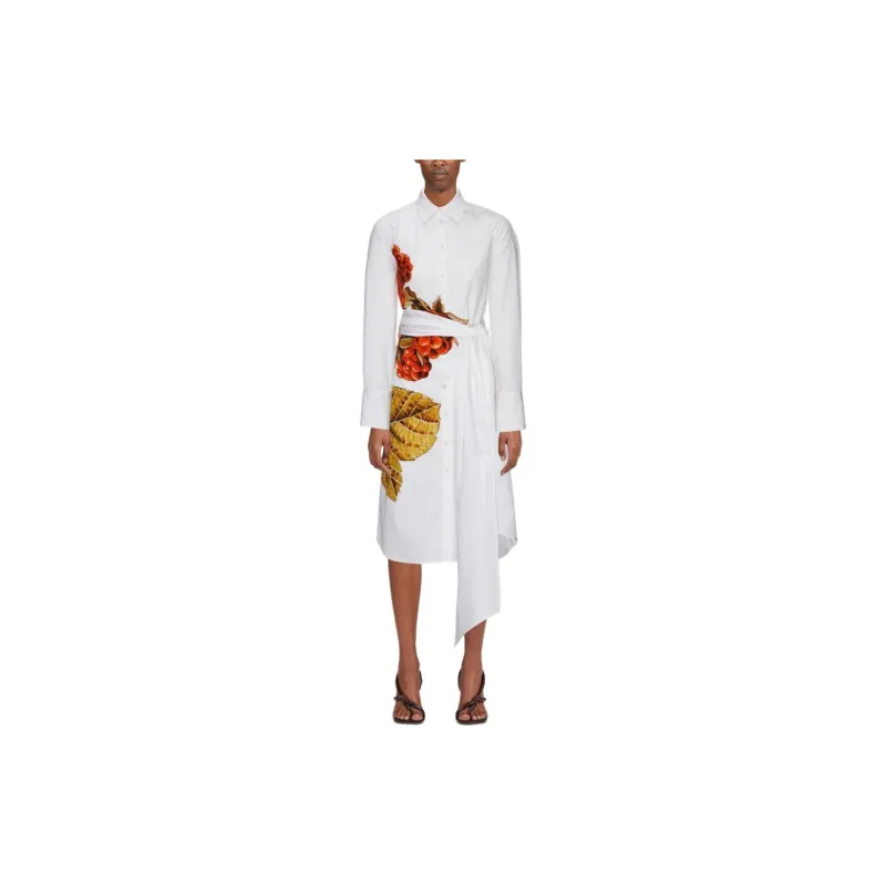 Ferragamo Botanical print Cotton Shirtdress-1