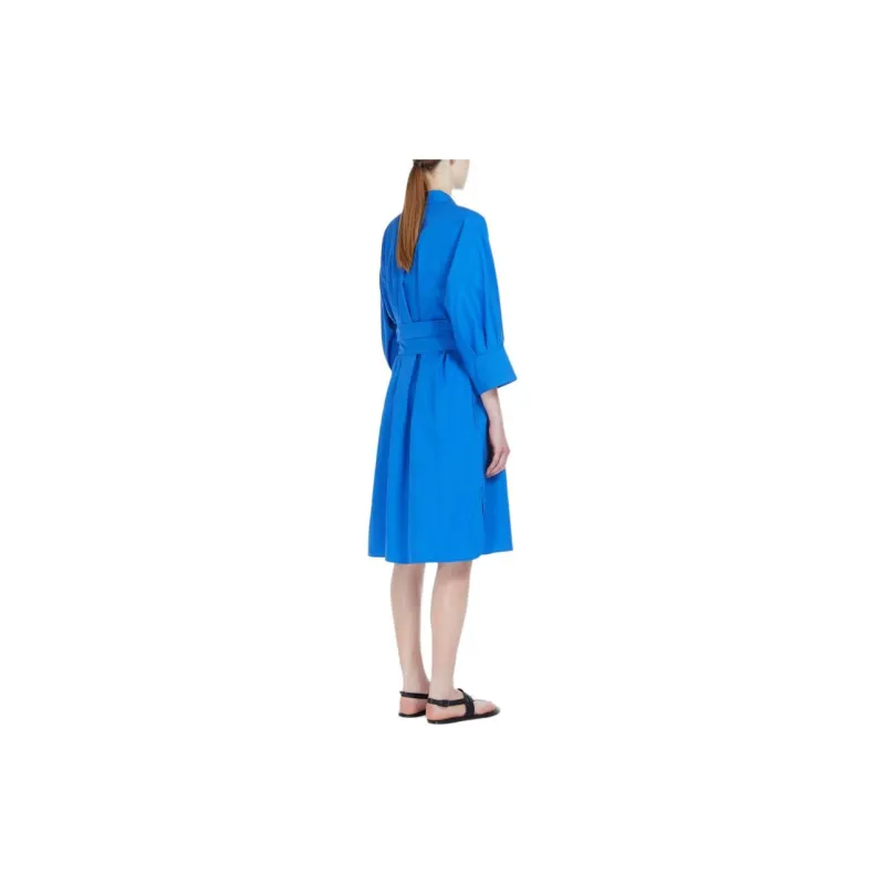 'S MAX MARA Belted Long Sleeved Dress-3