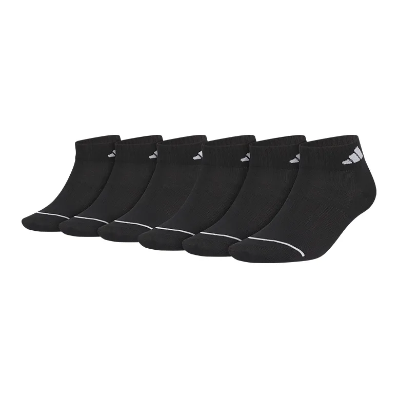 Adidas Sports Ankle Socks Unisex Black 6 Pack-0