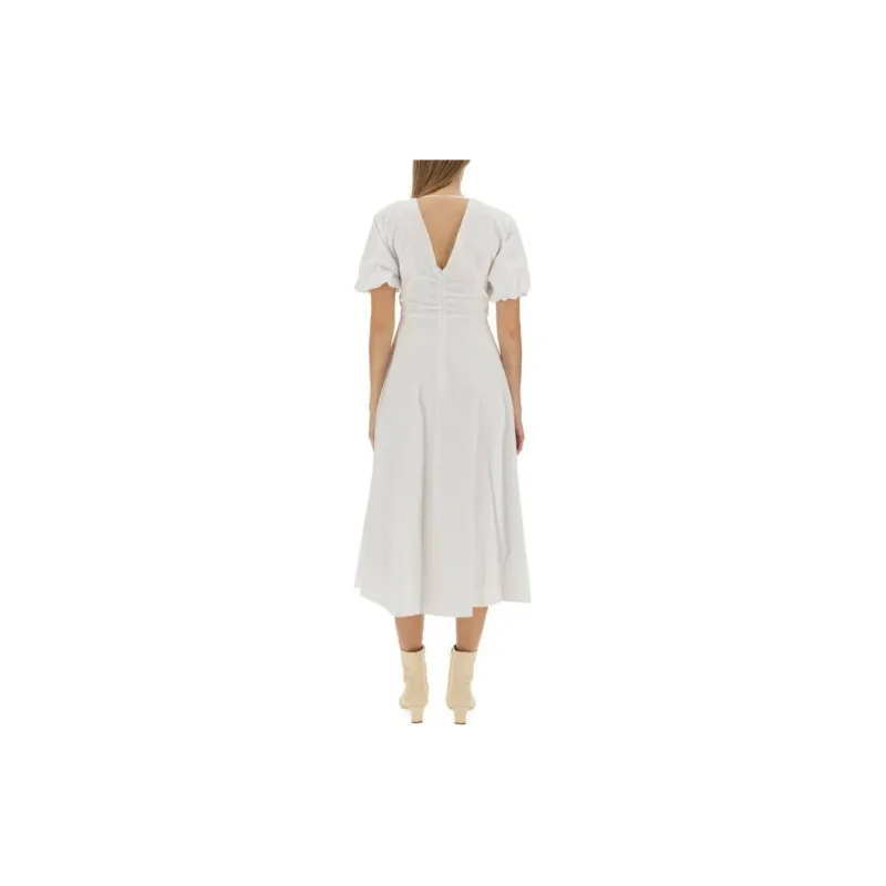 Staud Finley V Neck Midi Dress-1