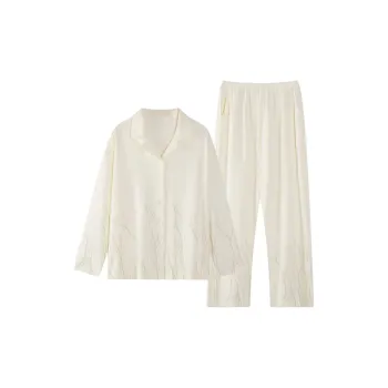 MIIOW Trend Party Series Pajama Set Women's White