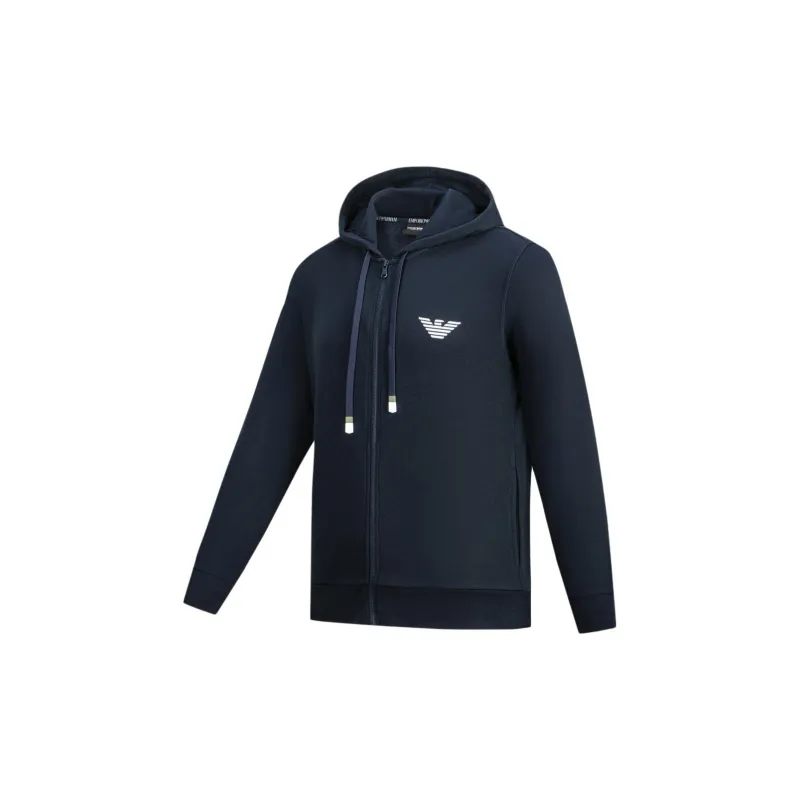 EMPORIO ARMANI Logo embroidered Hooded Jacket-2