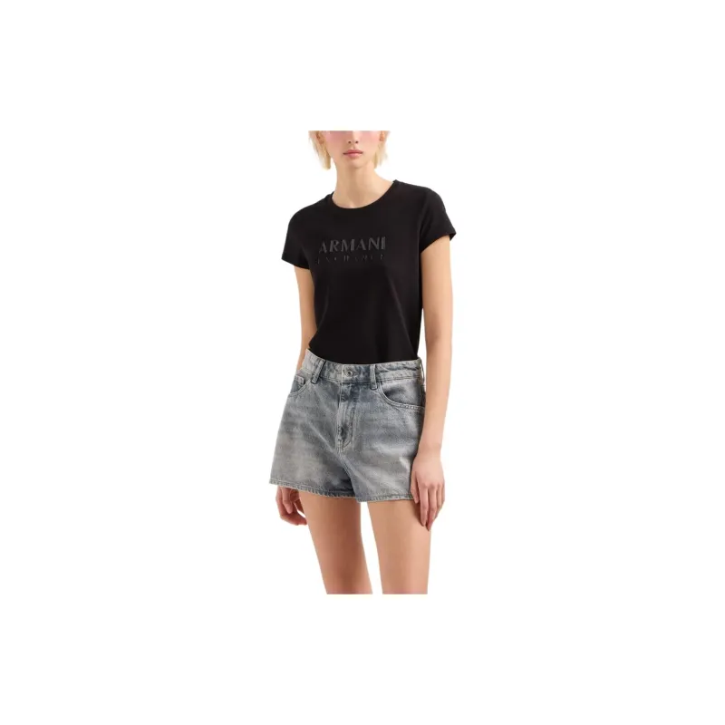 ARMANI EXCHANGE SS24 T Shirt Women's Black-3