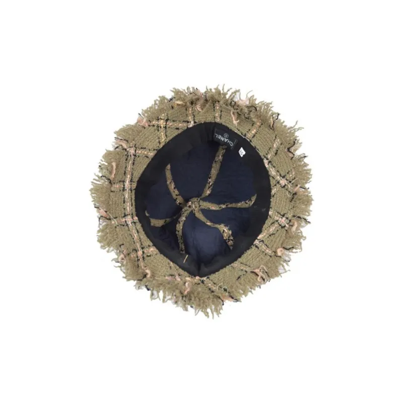 CHANEL 1990 2000s Tweed Hat-2