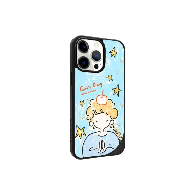 LANWK Glass Material Apple Wish Phone Case Compatible With Apple IPhone 14/15/16 Pro/Max With Magnetic Advanced Touch-0