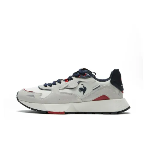 Le Coq Sportif Cushioning Support Abrasion Resistant Low Top Training Shoes Men's White Black
