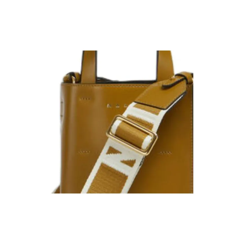MARNI Cow Leather Handbag Nano Women's Ancient Rose Combines With Light Peach-5