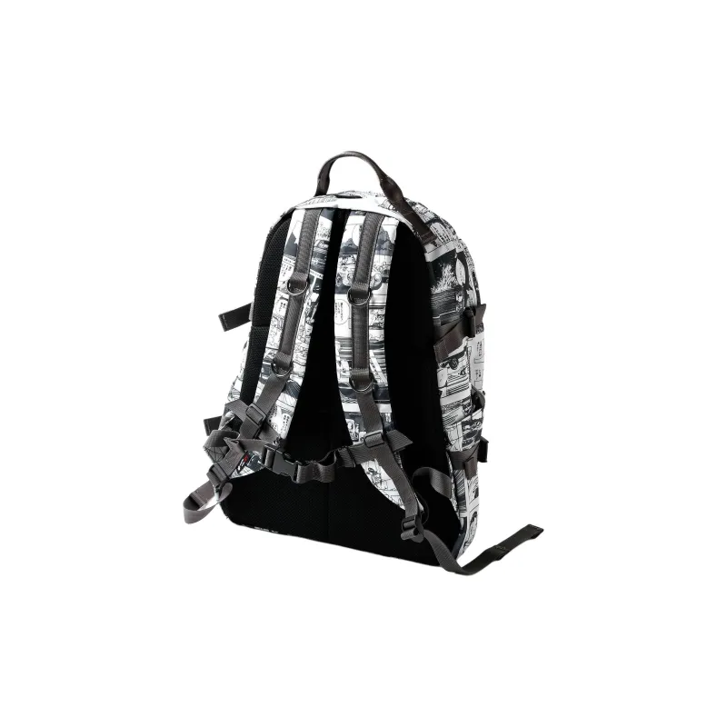BALLISTICS Nylon Backpack Unisex Black/Gold/Comics Pattern-4