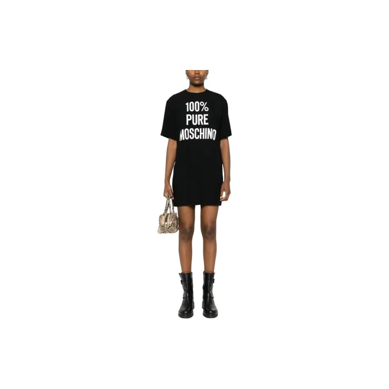 MOSCHINO Logo Printed T Shirt Mini Dress-1