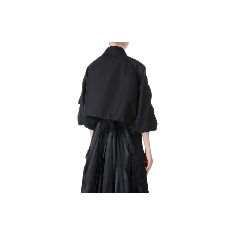 Sacai Gabardine And Twill Jacket 'Black'-3