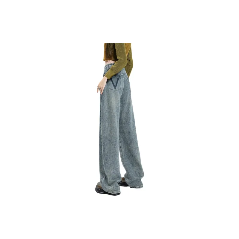 Weixi SS24 Jeans Women's Cool Tea Blue-5