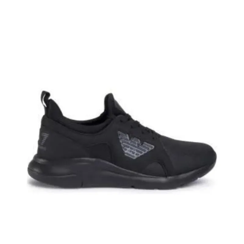 EMPORIO ARMANI Cushioning, Slip Resistant, Abrasion Resistant, Lightweight Low Top Sports Casual Shoes Men's Black-1
