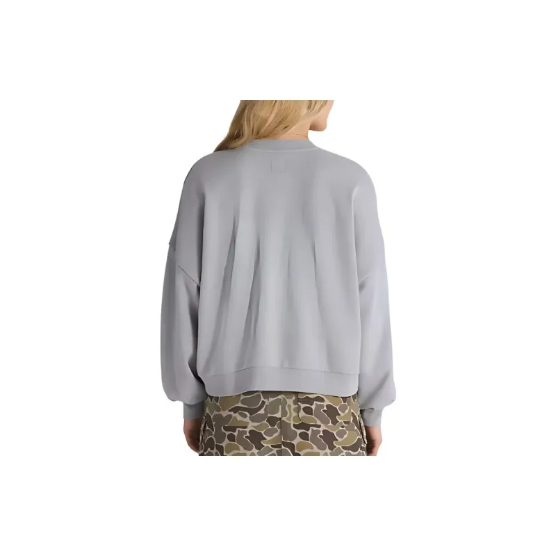 Vans Stadium French Terry Loose Crew Sweatshirt Sweatshirt Women's Gray-2