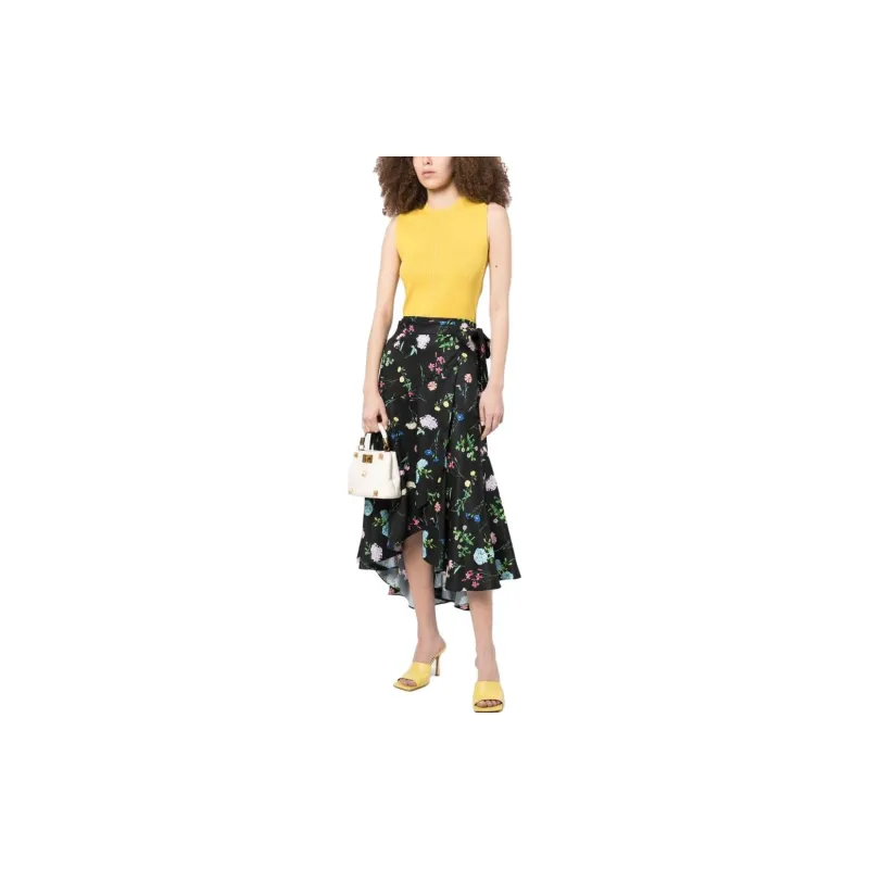 Oscar De La Renta Ribbed-knit Sleeveless Top-1