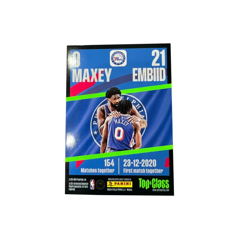 PANINI 76ers Team Little Twin Stars Embiid Maxey TC Collection Refractor Brothers Basketball Card Sports Cards 1 Pc-1