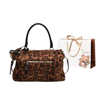 ERANGBEAR PU One Shoulder Handbags Women's Leopard Print