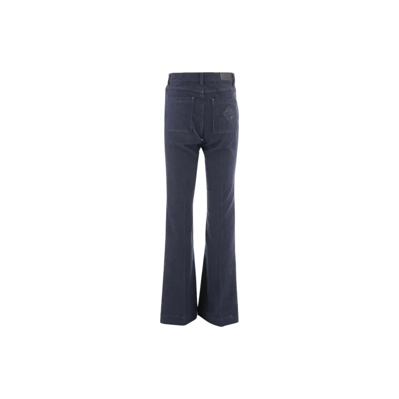 GIORGIO ARMANI Denim Collection Stretched Flared Trousers-1