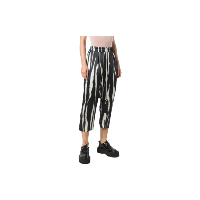 Rick Owens DRKSHDW Zebra print Dropped Crotch Trousers-3