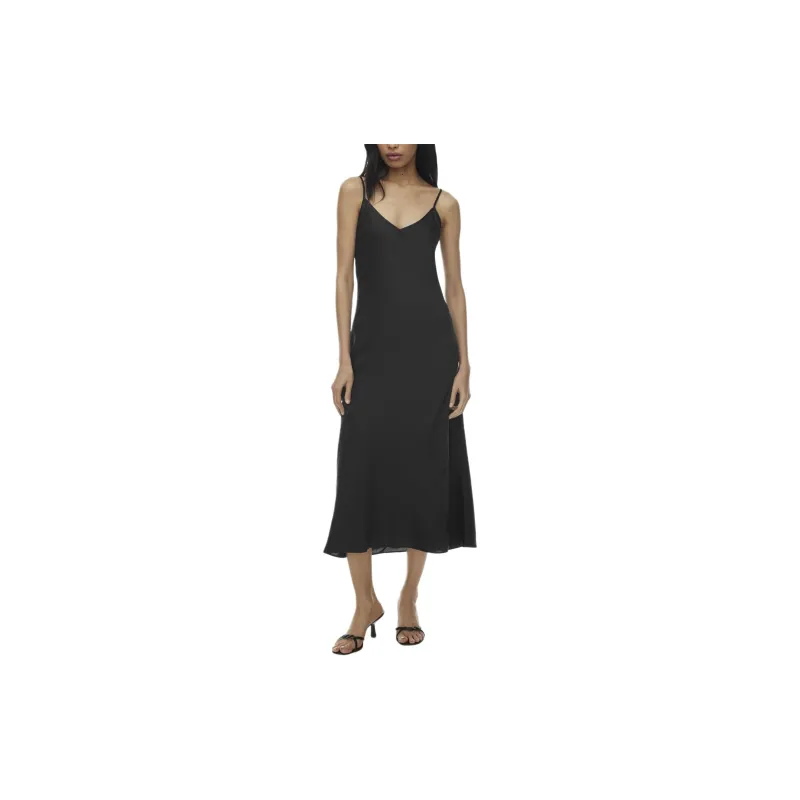 ARITZIA Wilfred New Only Slip Satin Maxi Dress Slip Dresses Women's Black-2
