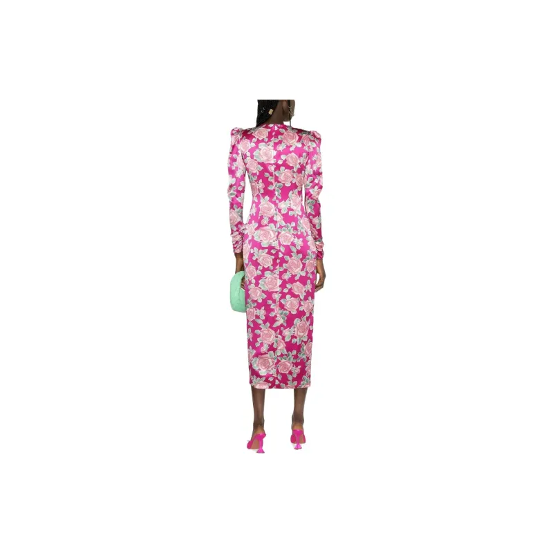 Alessandra Rich Floral print Long sleeve Dress-2