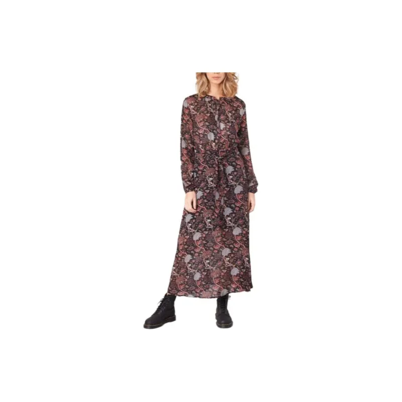 IKKS PARIS Long Sleeved Dress Women's Red-3