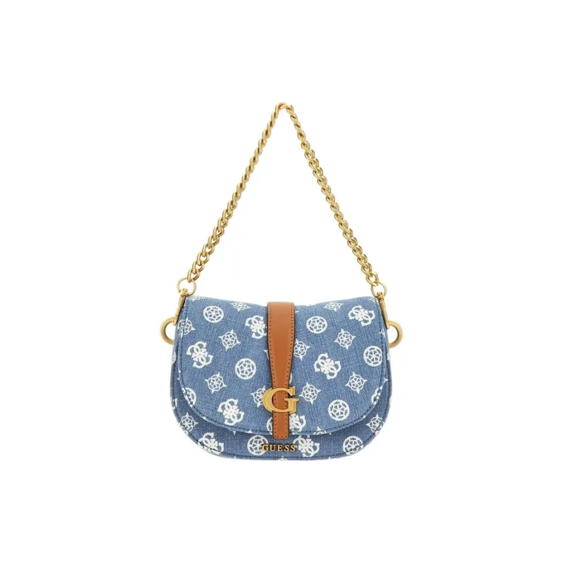 GUESS Cotton Crossbody Bag Shoulder Bag Mini Women's Denim Blue-0