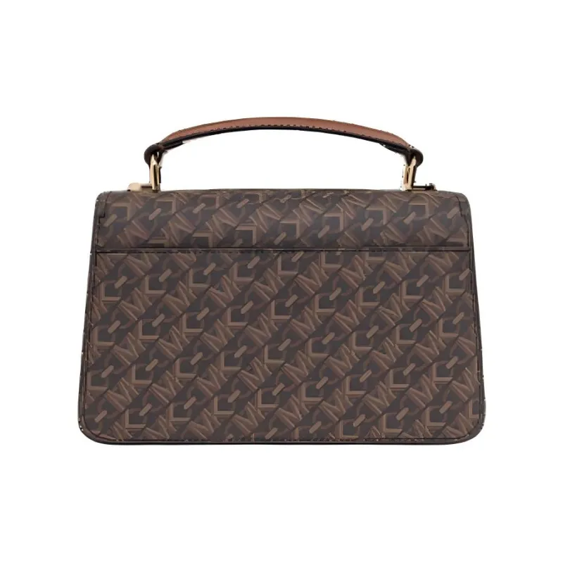 MICHAEL KORS Delancey Canvas With Leather Shoulder Bag Crossbody Bag Handbag Unisex Brown-3