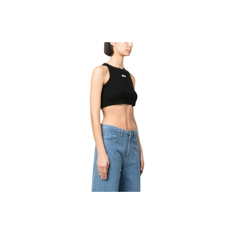 MSGM Tank Tops Women's Black-3