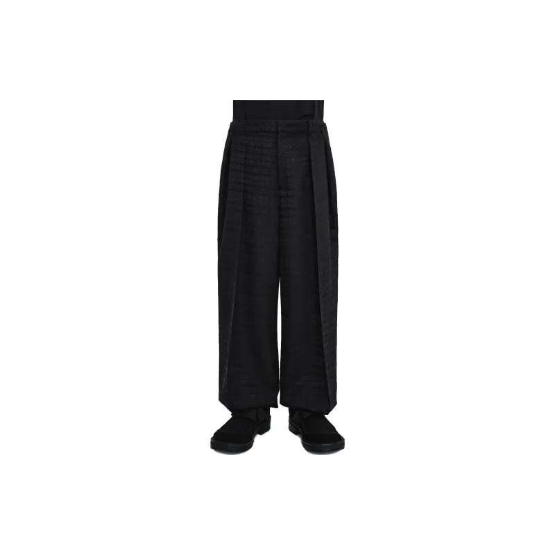 ADER ERROR Pleated Jacquard Tailored Trousers-4