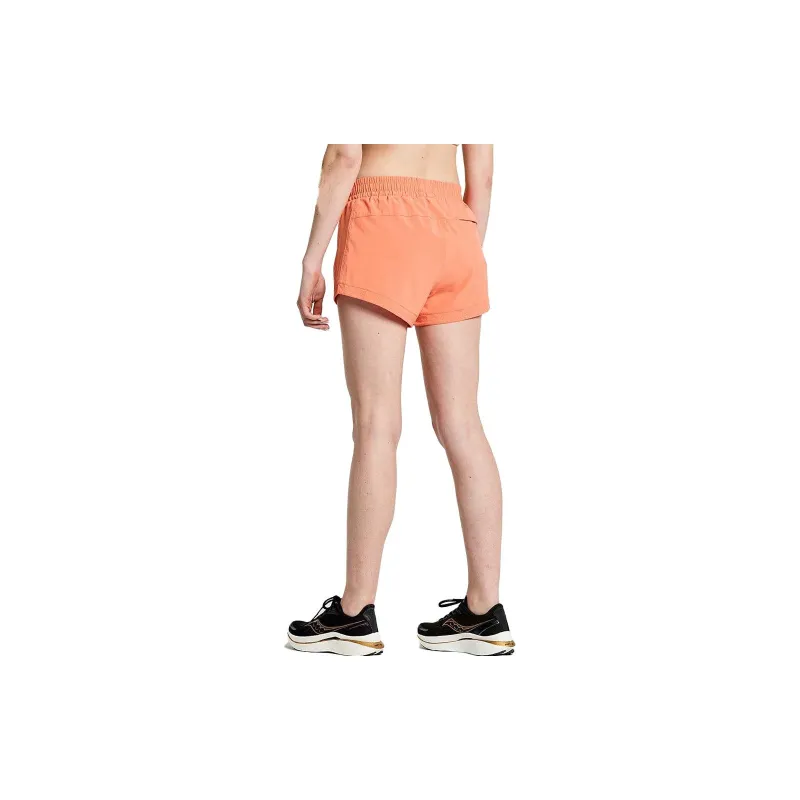 Saucony Outpace 3' Short Casual Shorts Women's Orange-1