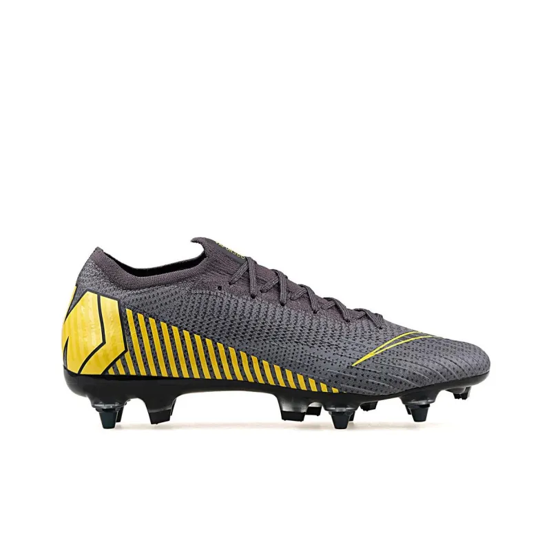 Nike Mercurial Vapor 12 Soccer Shoes Men Low-Top Gray/Yellow-1