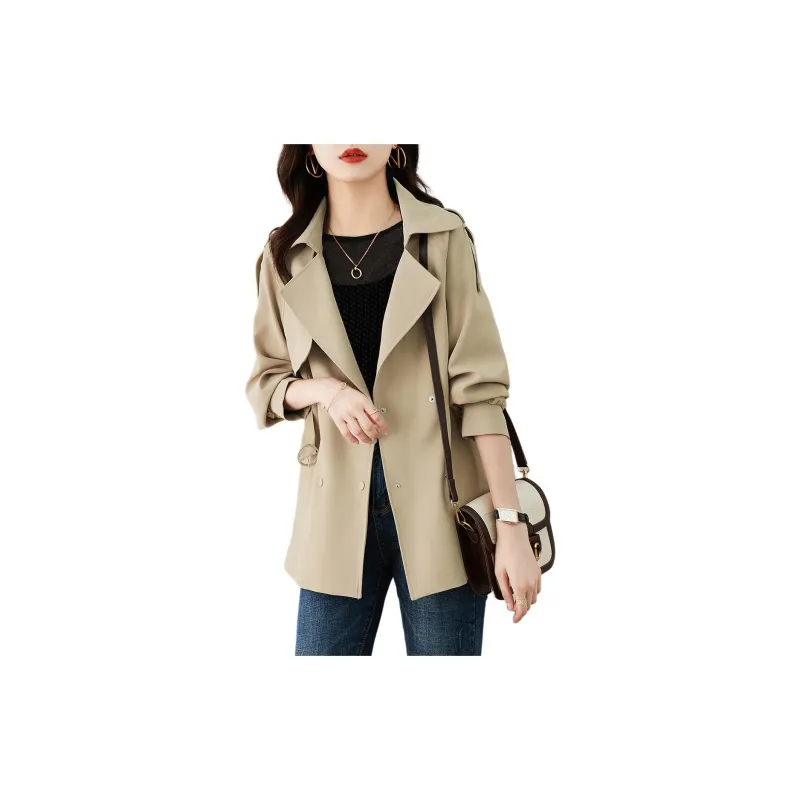 XWI Trench Coat Women's Warm Tea Brown-1